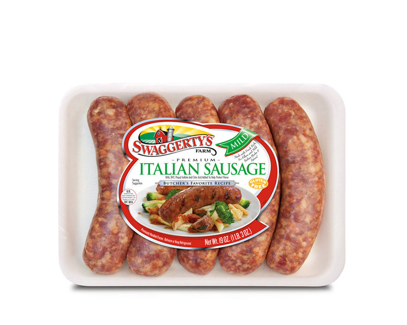 Premium Mild Italian Pork Dinner Sausage<br>(8 tray packs)