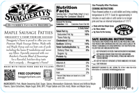 Swaggerty's Farm 12oz Maple Pork Sausage Patties - Nutrition Facts