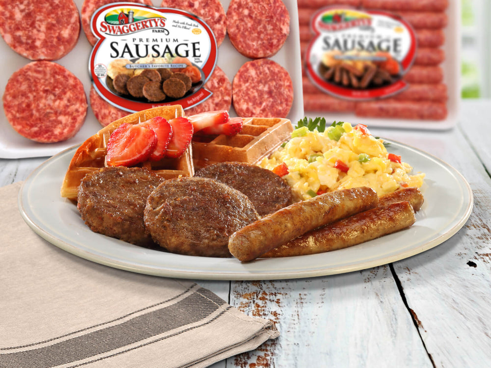 Premium Pork Breakfast Sausage Collection<br>(12 assorted tray packs)